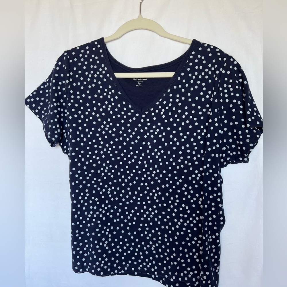 Liz Claiborne polka dot Shirt Size 1X